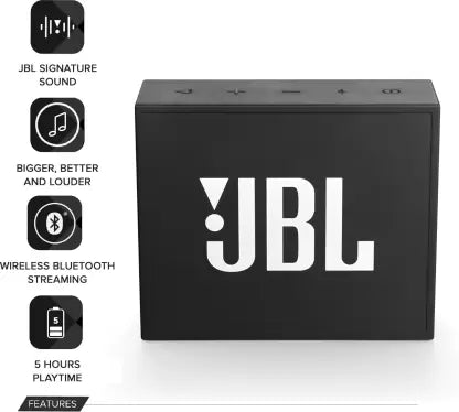JBL Go PLUS Portable Bluetooth Speaker  (Black, Mono Channel) JBL Go PLUS Portable Bluetooth Speaker  (Black, Mono Channel)